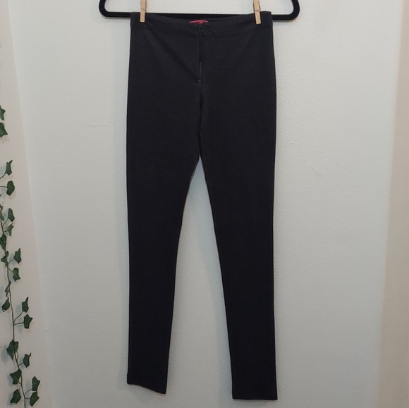 Alice + Olivia Low Rise Zip Up Stretch Pants Black Size 2 - Picture 2 of 14